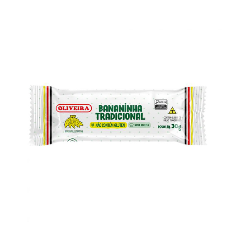 BANANINHA TRADICIONAL OLIVEIRA COM AÇÚCAR 30GR - DP COM 24 UN