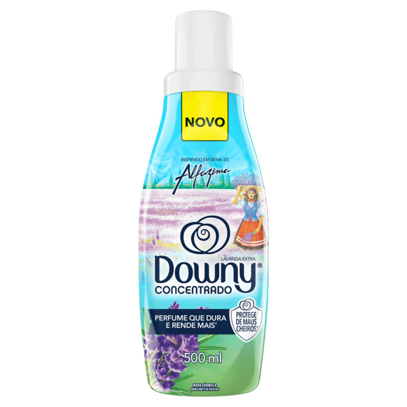 AMACIANTE CONCENTRADO DOWNY 500ML ALFAZEMA - CX COM 12 UN