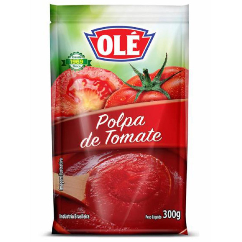 POLPA DE TOMATE OLÉ 300GR SACHÊ - CX COM 24 UN