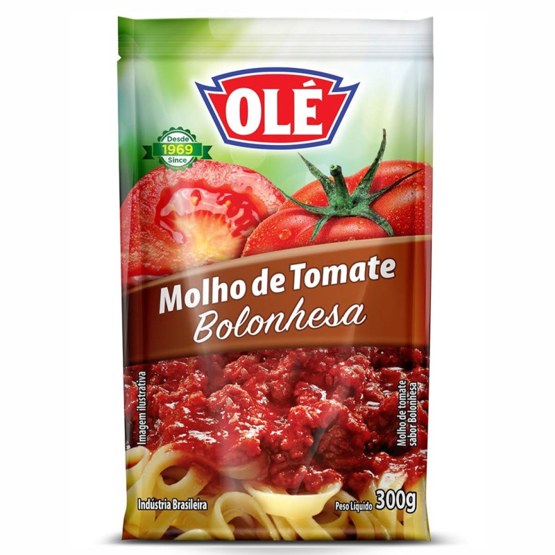 MOLHO DE TOMATE OLÉ 300GR BOLONHESA - CX COM 32 UN