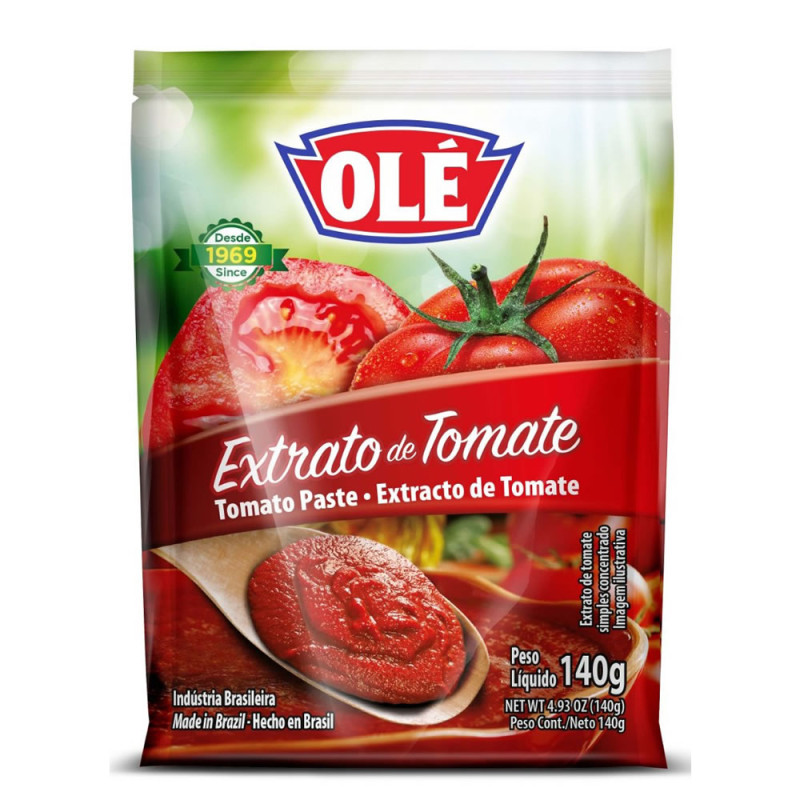 EXTRATO DE TOMATE OLÉ 140GR SACHÊ - CX COM 48 UN