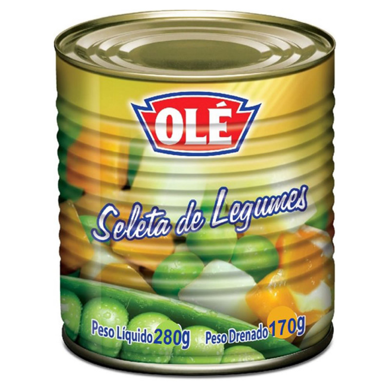 SELETA DE LEGUMES OLÉ LATA 170GR - CX COM 24 UN