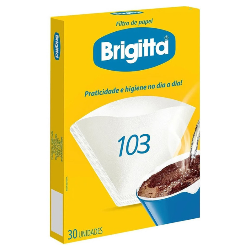 FILTRO DE PAPEL BRIGITTA COM 30 "103" - CX COM 6 PC