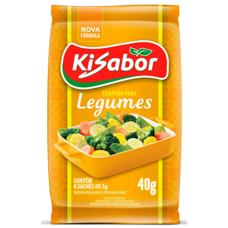 TEMPERO PARA LEGUMES KISABOR 40GR - CX COM 24 UN