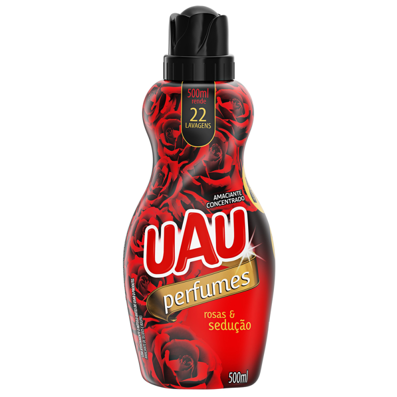 AMACIANTE UAU 500ML CONCENTRADO ROSAS E SEDUÇÃO - CX COM 12 UN