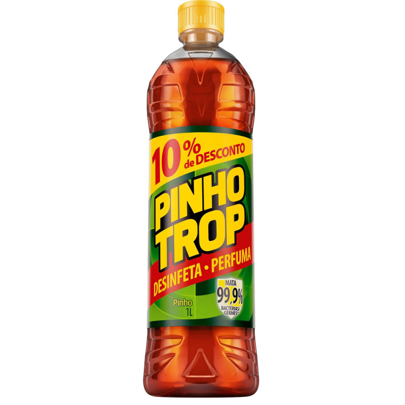 DESINFETANTE PINHO TROP UAU 1LT - TRADICIONAL CX COM 12 UN