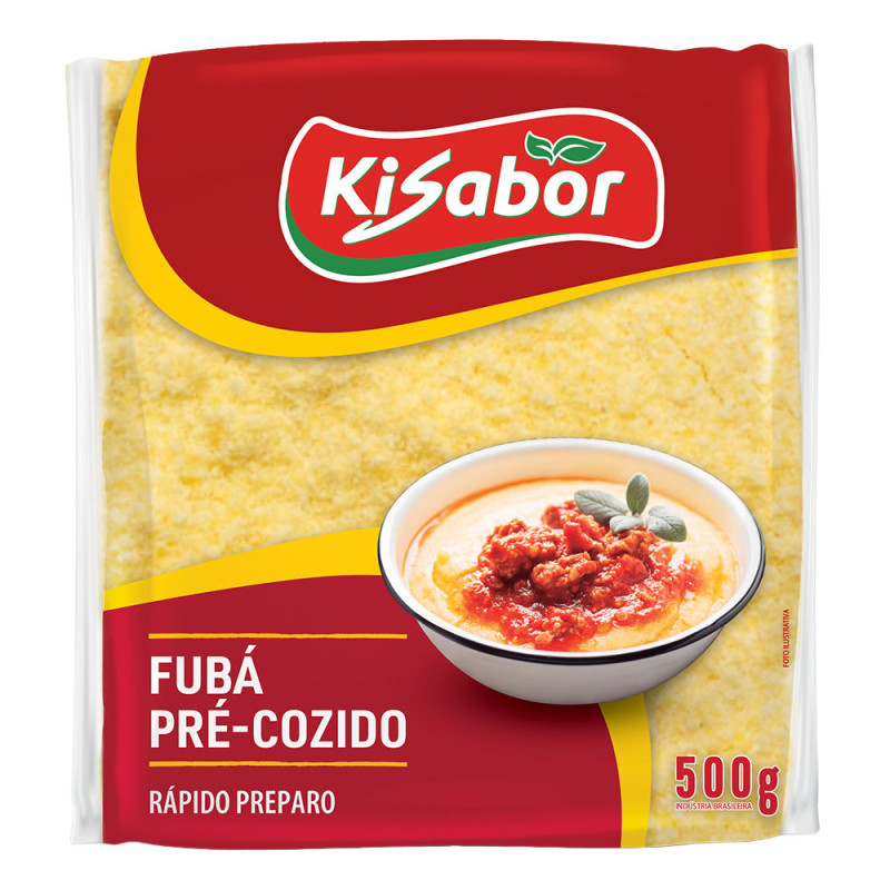 FUBÁ PRÉ-COZIDO KISABOR 500GR - CX COM 24 UN