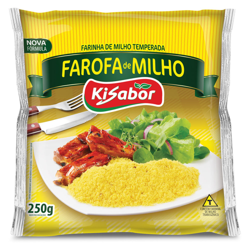 FAROFA DE MILHO KISABOR 250GR - CX COM 12 UN