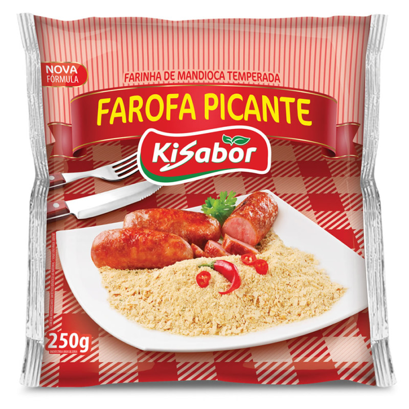 FAROFA PICANTE KISABOR 250GR - CX COM 12 UN