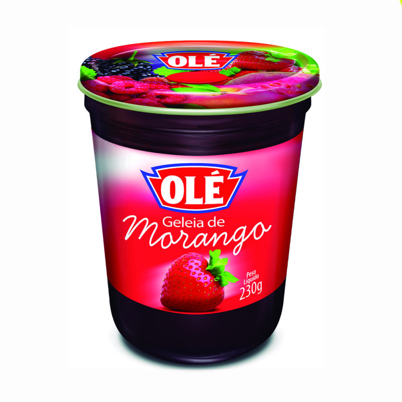 GELEIA DE COPO OLÉ 230GR MORANGO - CX COM 12 UN