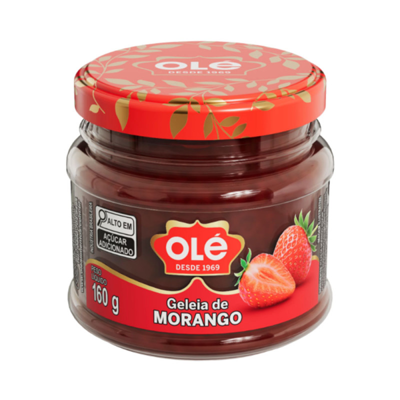 GELEIA DE COPO OLÉ 160GR MORANGO - CX COM 12 UN