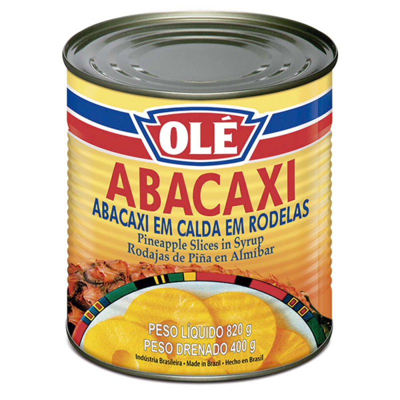 ABACAXI RODELAS OLÉ 400GR LATA - CX COM 12 UN