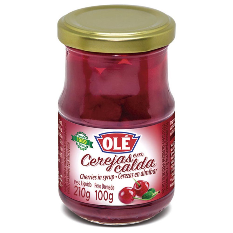 CEREJA EM CALDAS OLÉ 100GR VIDRO - CX COM 12 UN