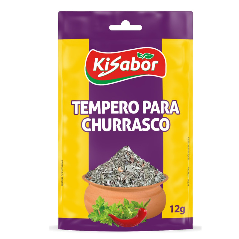 TEMPERO P/ CHURRASCO KISABOR 12GR - CX COM 12 UN