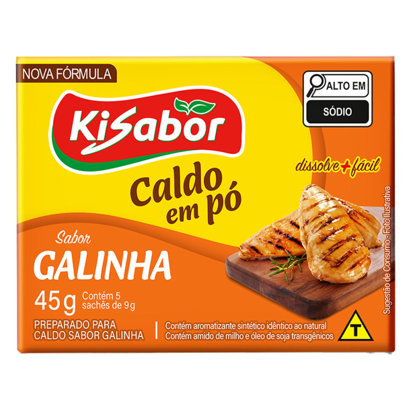 CALDO DE GALINHA KISABOR 45GR - CX COM 24 UN
