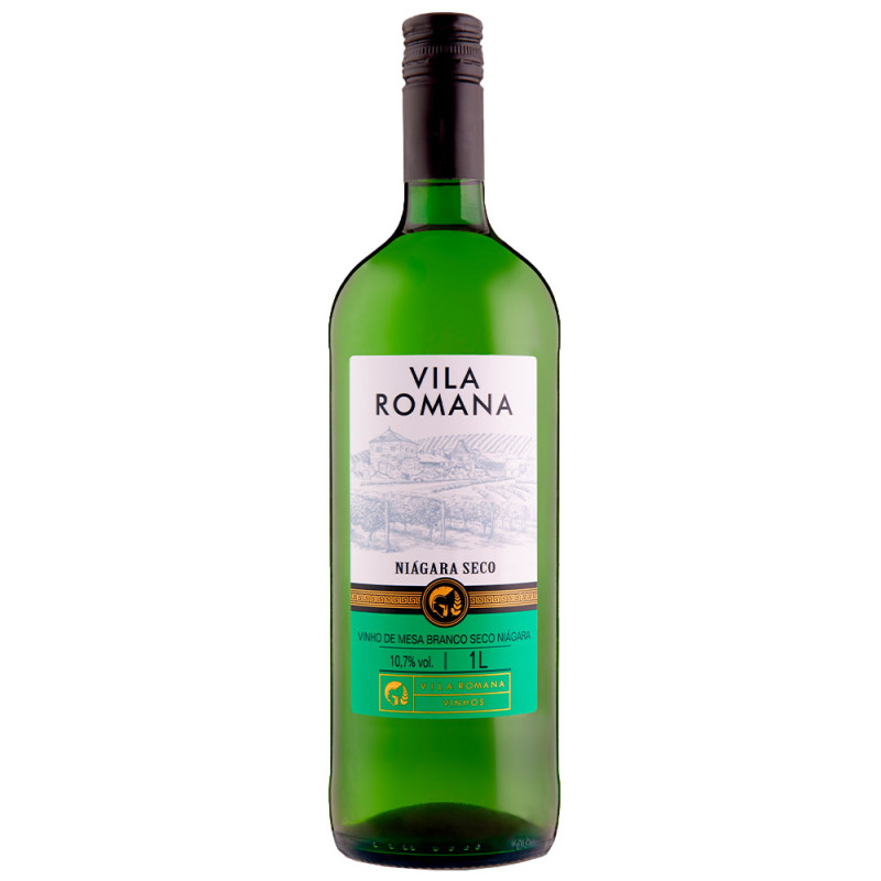 VINHO VILA ROMANA 1 LITRO BRANCO SECO NIÁGARA - CX COM 12 UN