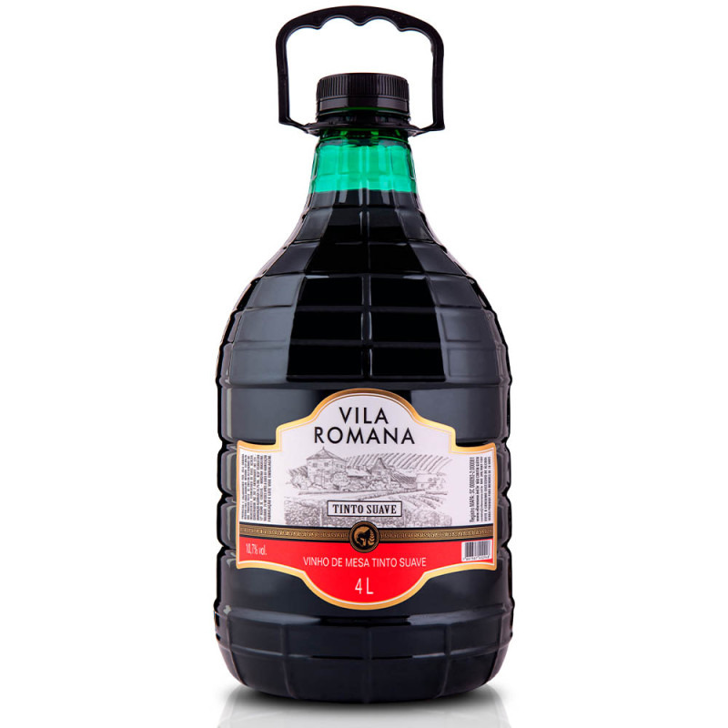 VINHO VILA ROMANA PET 4 LITROS - CX COM 2 UN