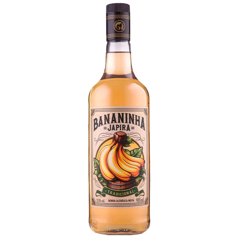 CACHAÇA JAPIRA BANANINHA 935ML - CX COM 6 UN