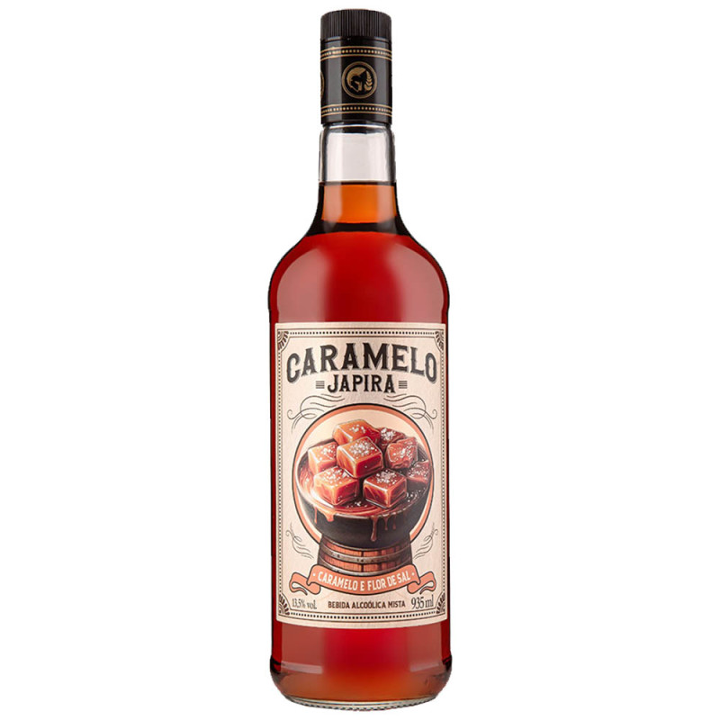 CACHAÇA JAPIRA 935ML CARAMELO - CX COM 6 UN
