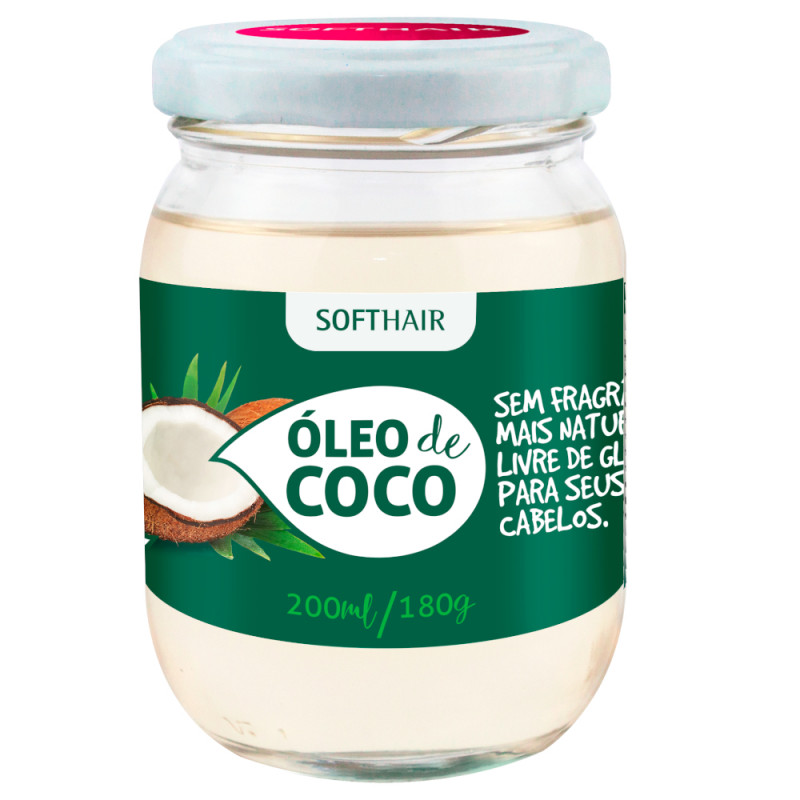 ÓLEO DE COCO SOFT HAIR POTE 200ML VEGANO - UNIDADE