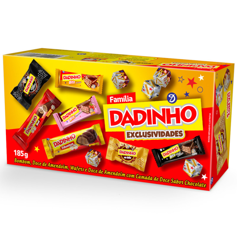 BOMBOM DADINHO SORTIDOS 185GR CAIXA FAMÍLIA EXCLUSIVIDADES - UNIDADE