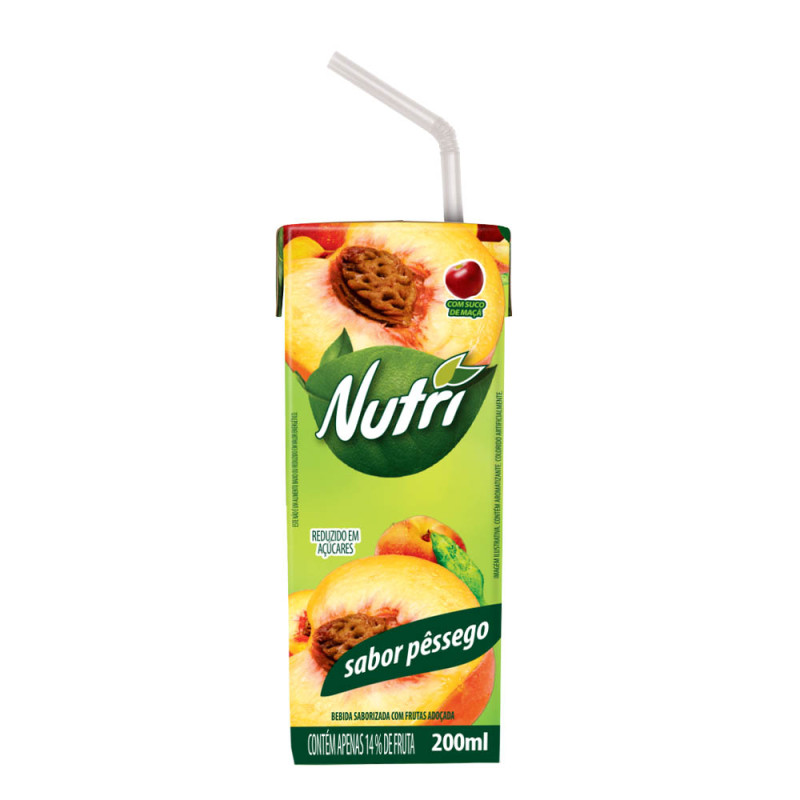 SUCO NUTRI 200ML PÊSSEGO - CX COM 27 UN