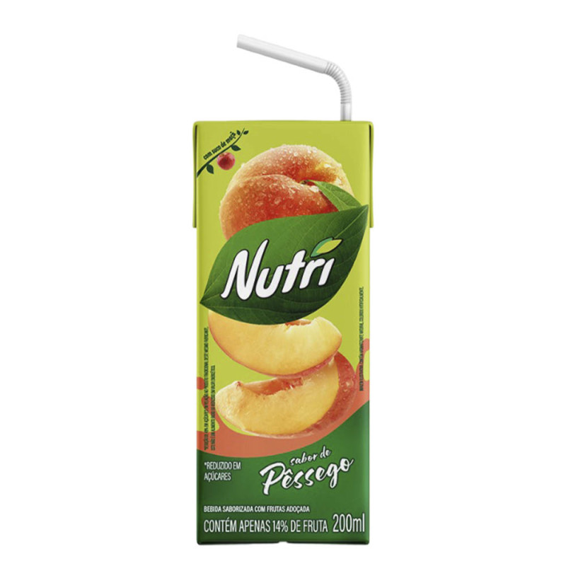 SUCO NUTRI 200ML PÊSSEGO - CX COM 27 UN