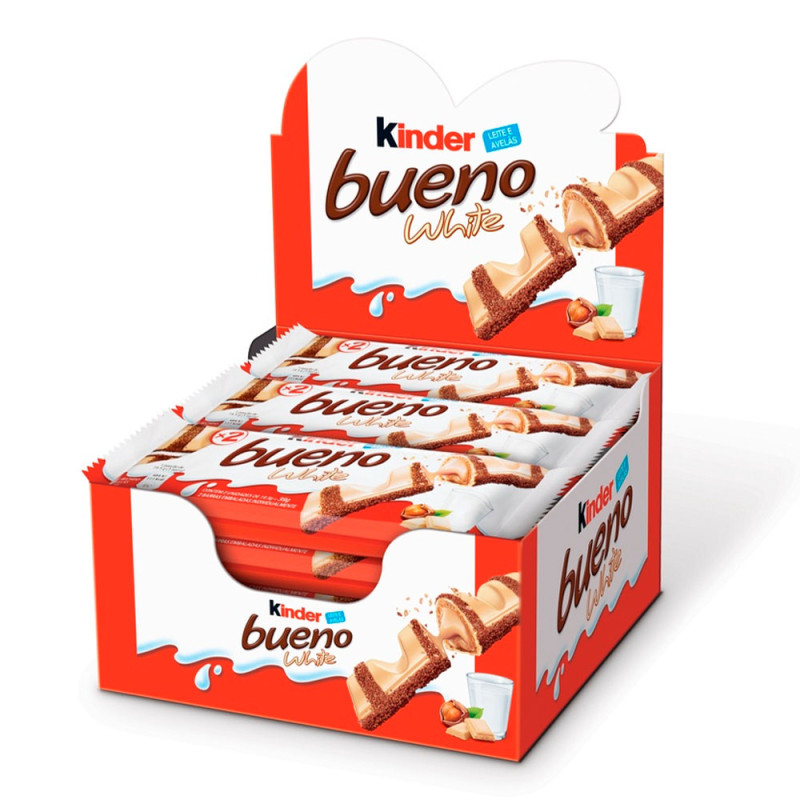 CHOCOLATE KINDER BUENO 39GR WHITE - DP COM 15 UN