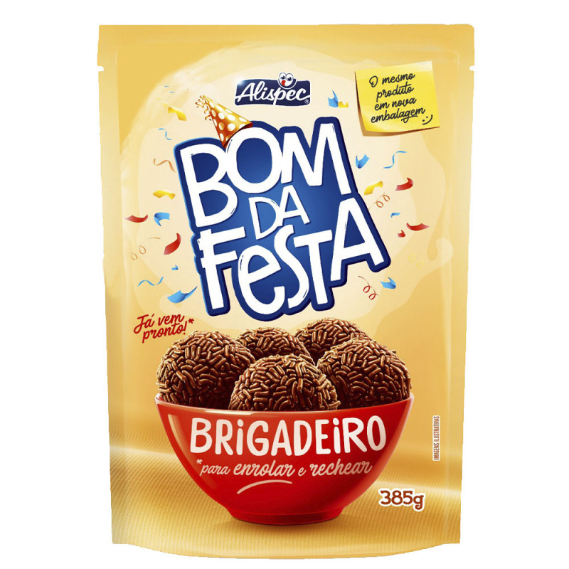 BRIGADEIRO BOM DA FESTA 385GR STAND POCH - CX COM 12 UN