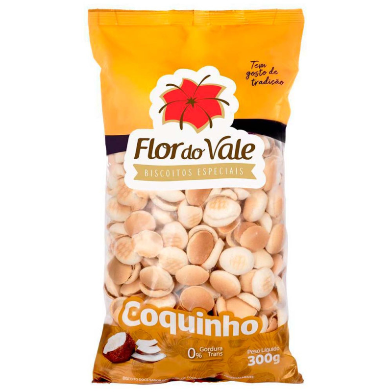 BISCOITO FLOR DO VALE 300GR COQUINHO - CX COM 24 PC