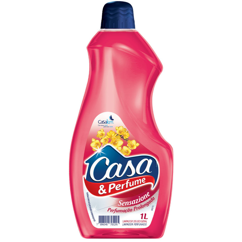 LIMPADOR PERFUMADO CASA & PERFUME 1 LITRO SENSAZIONE - CX COM 12 UN