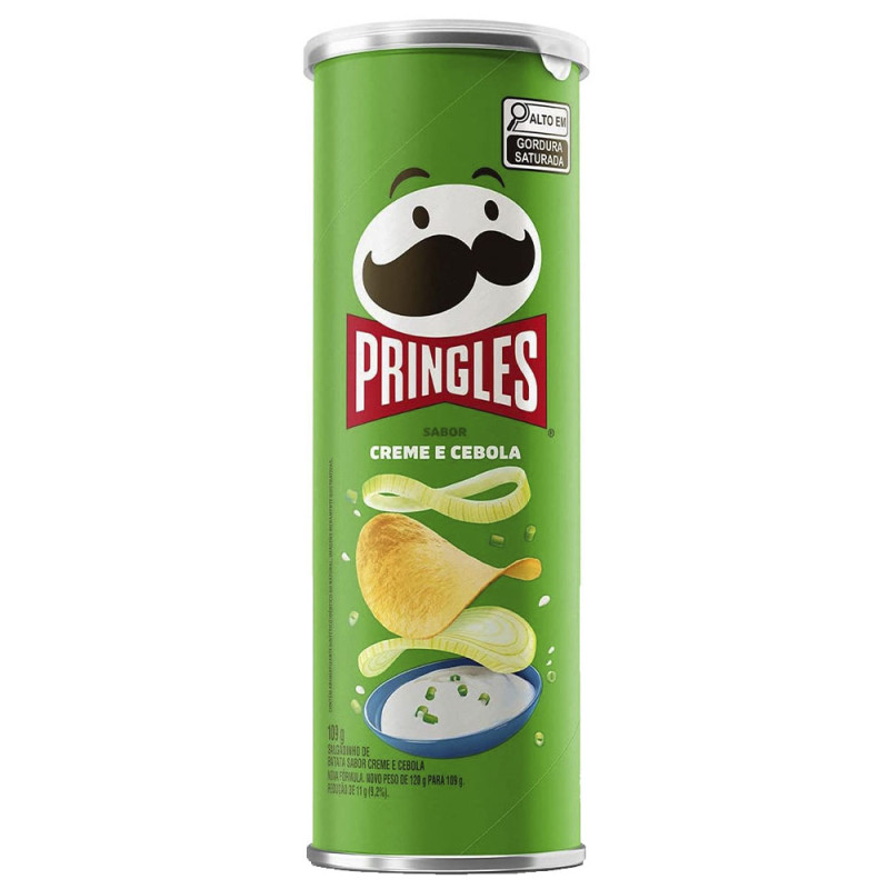 BATATA CHIPS PRINGLES 109GR CEBOLA- CX COM 18 UN