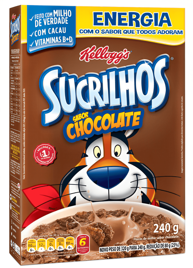 CEREAL SUCRILHOS KELLOGG'S 240GR CHOCOLATE - CX COM 36 UN