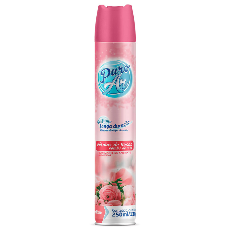 NEUTRALIZADOR DE AR PURO AR DOM LINE 250ML PÉTALAS DE ROSAS - CX COM 12 UN