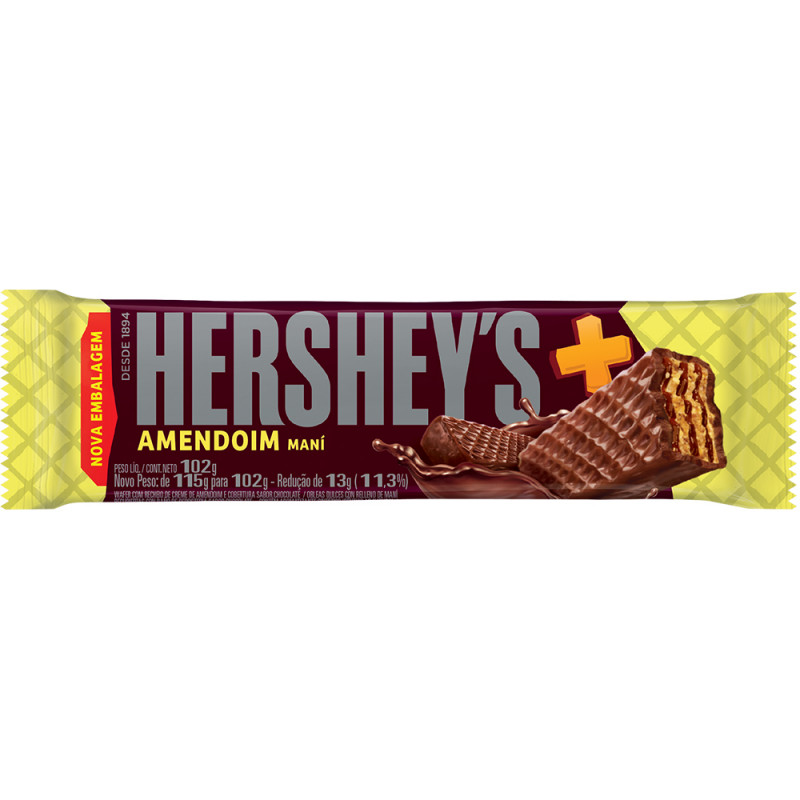 CHOCOLATE HERSHEY'S MAIS 102GR AMENDOIM - CX COM 48 UN