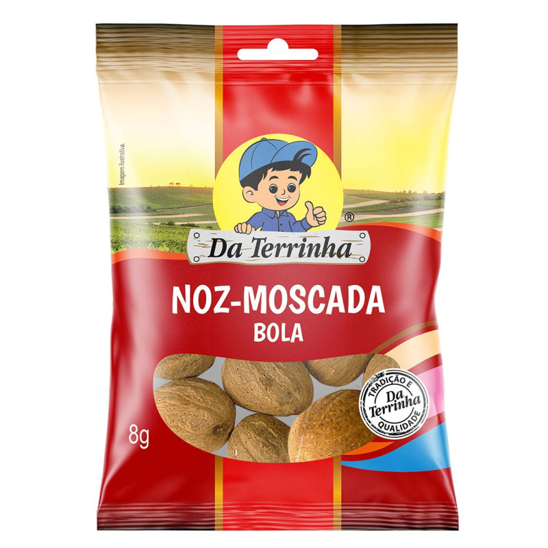 NOZ-MOSCADA EM BOLA DA TERRINHA 8GR - CX COM 12 UN