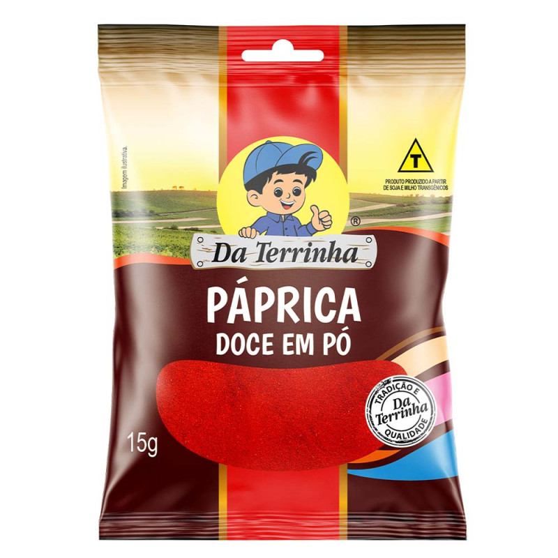 PÁPRICA DOCE EM PÓ DA TERRINHA 15GR - CX COM 12 UN
