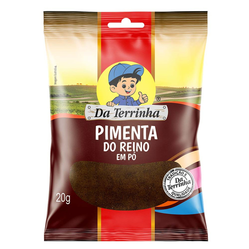 PIMENTA DO REINO EM PÓ DA TERRINHA 20GR - CX COM 12 UN