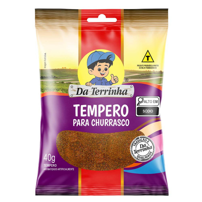 TEMPERO PARA CHURRASCO DA TERRINHA 40GR - CX COM 12 UN