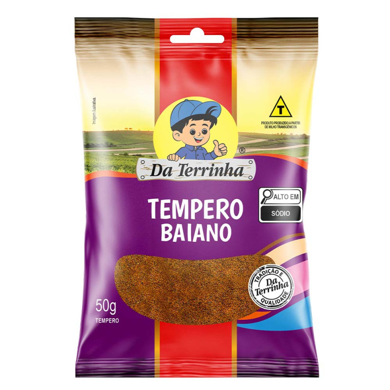 TEMPERO BAIANO DA TERRINHA 50GR - CX COM 12 UN