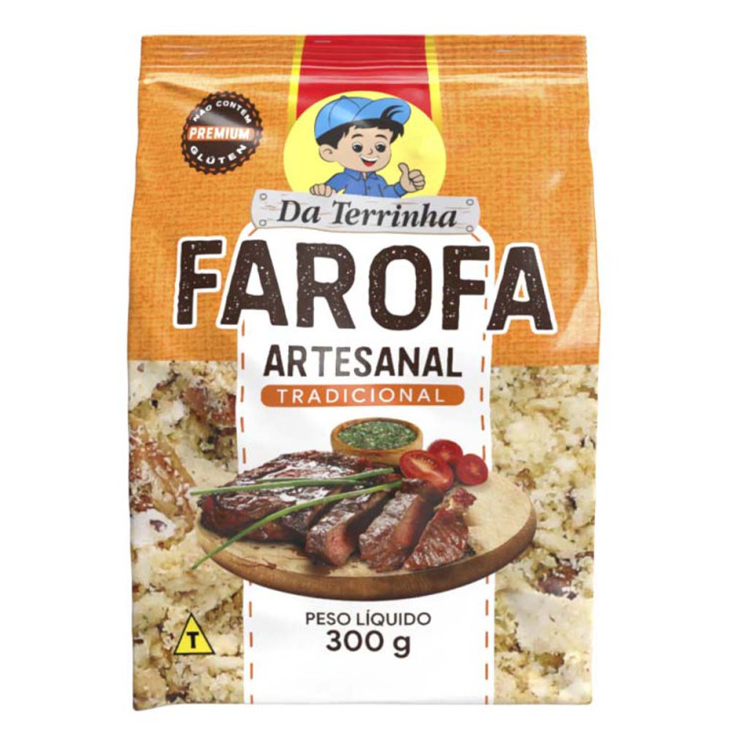 FAROFA ARTESANAL TRADICIONAL DA TERRINHA 300GR - CX COM 20 PC