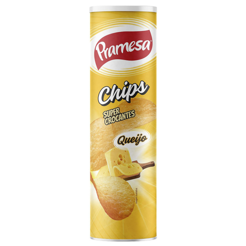 BATATA CHIPS PRAMESA 100GR QUEIJO - CX COM 24 UN