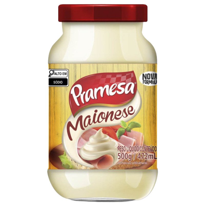 MAIONESE PRAMESA POTE 500GR - CX COM 24 UN