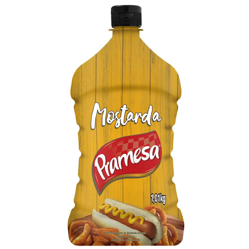 MOSTARDA AMARELA PRAMESA 1,01 KILO - CX COM 12 UN