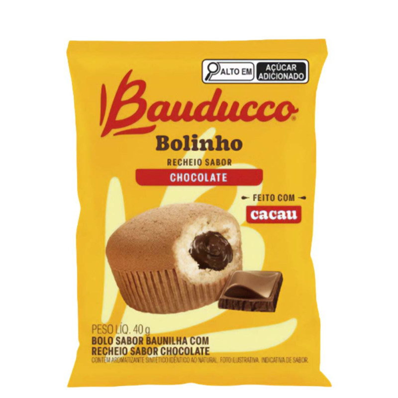 BOLINHO BAUDUCCO 40GR BAUNILHA COM CHOCOLATE - DP COM 16 UN