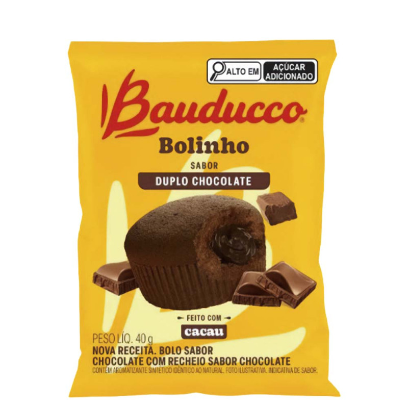 BOLINHO BAUDUCCO 40GR DUPLO CHOCO - DP COM 16 UN