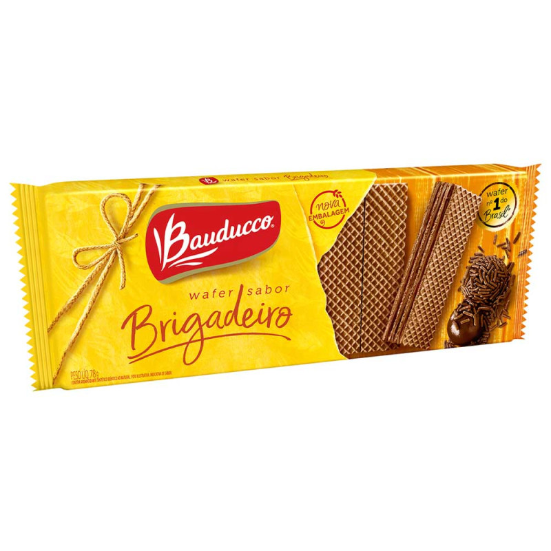 BISCOITO WAFER BAUDUCCO 78GR BRIGADEIRO - CX COM 30 UN
