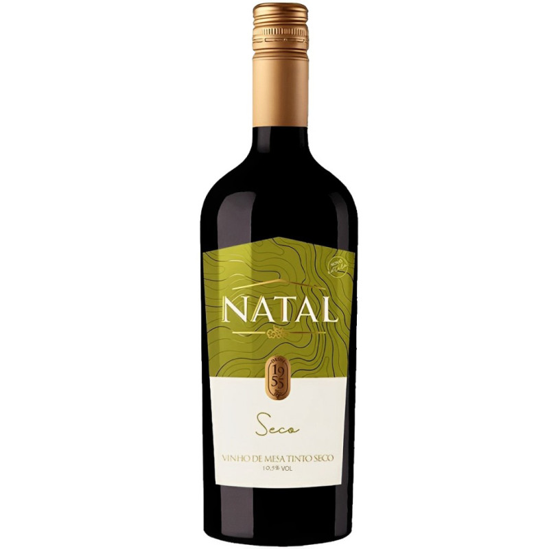 VINHO NATAL VIDRO 1 LITRO TINTO SECO - CX COM 6 UN