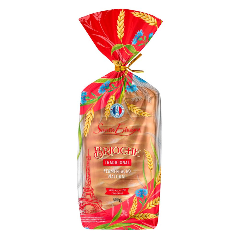 PÃO DE FORMA BRIOCHE SANTA EDWIGES 300GR TRADICIONAL - CX COM 12 PC