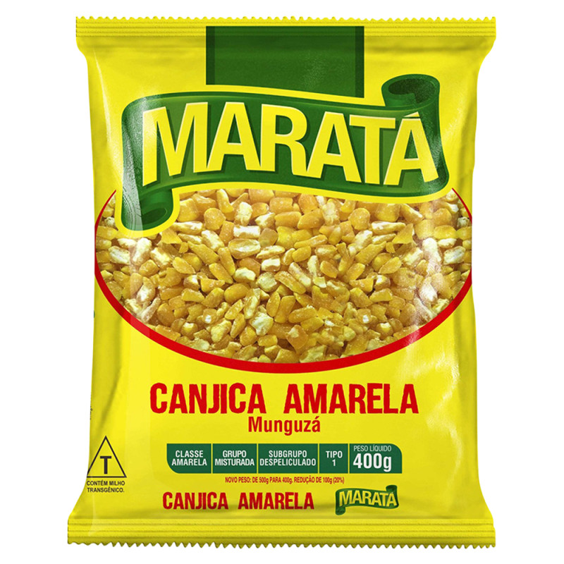 CANJICA DE MILHO AMARELA MARATÁ 500GR - FD COM 20 PC
